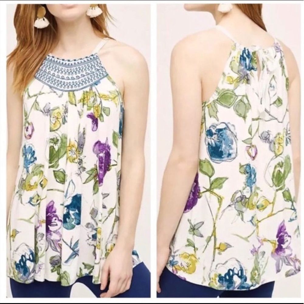 •Anthropologie• One September Floral Tunic